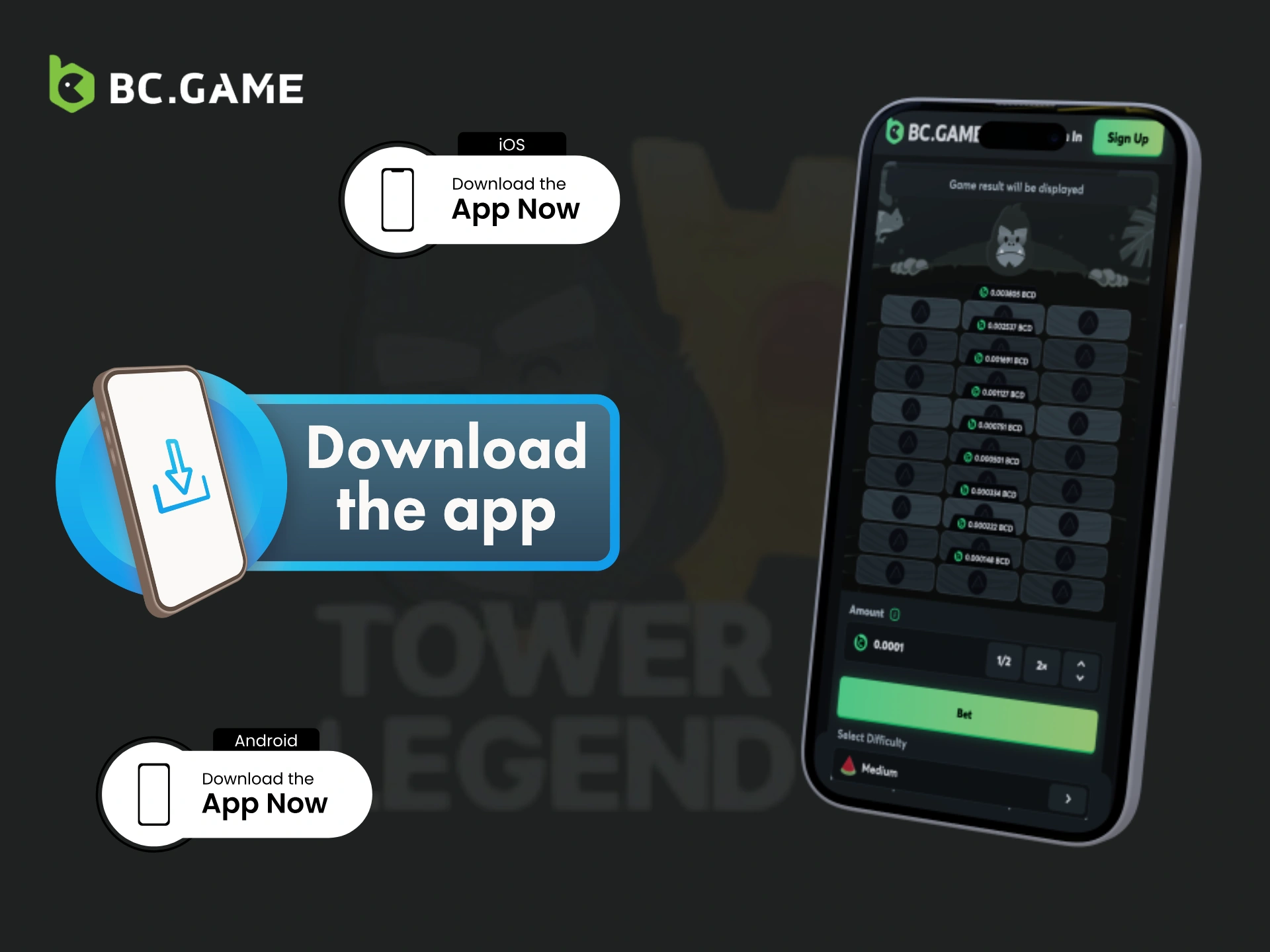 Play BC Game Tower Legend on Mobile