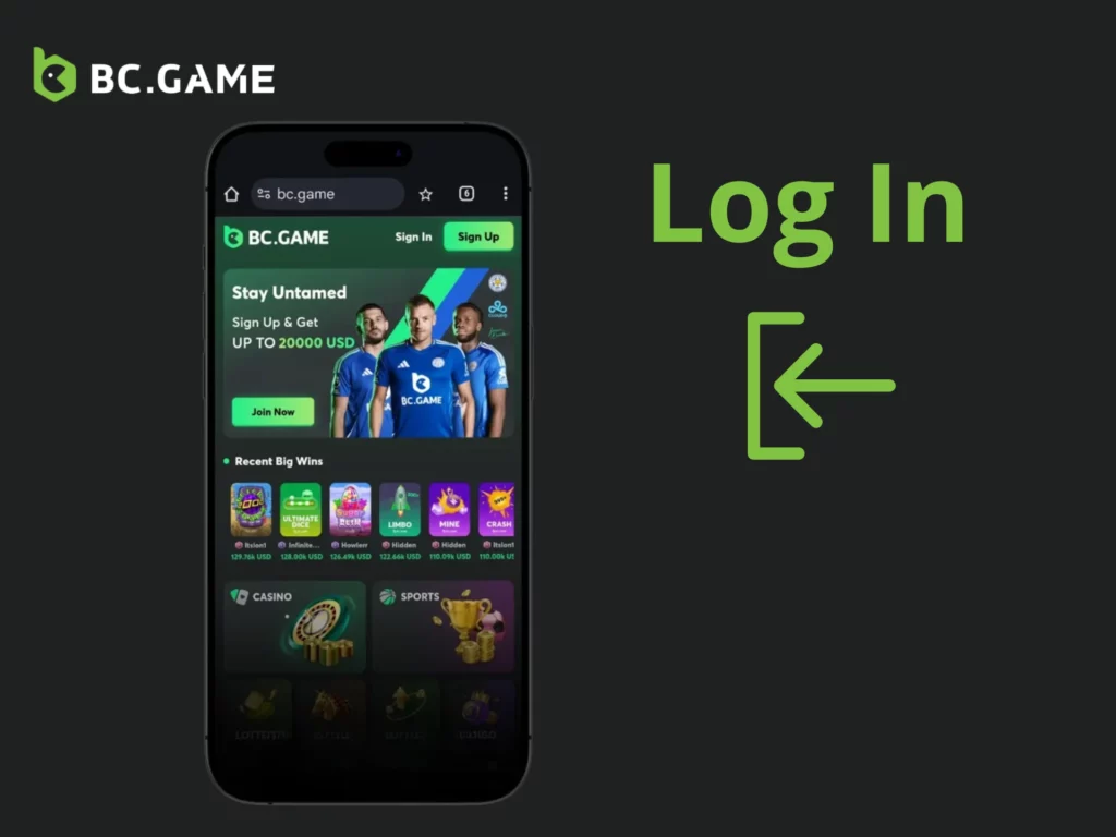 Logging into BC Game Account