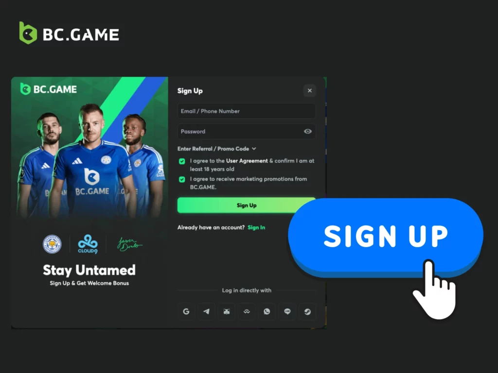 BC Game Sign Up